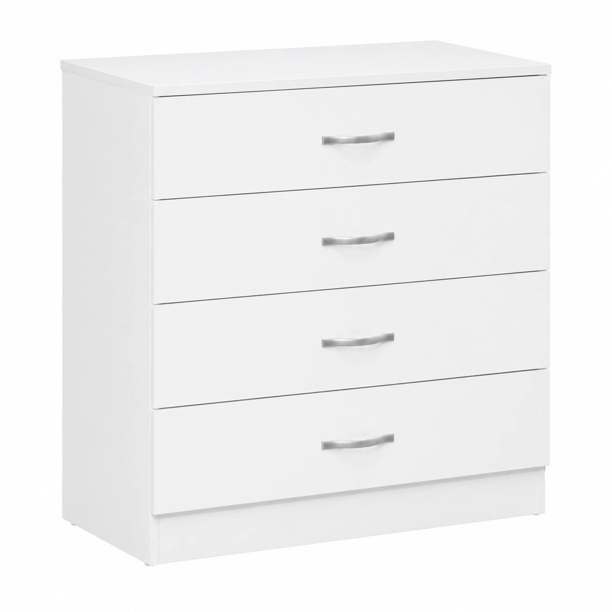 Commode 4 tiroirs avec poign¨¦es m¨¦talliques anti-d¨¦formation