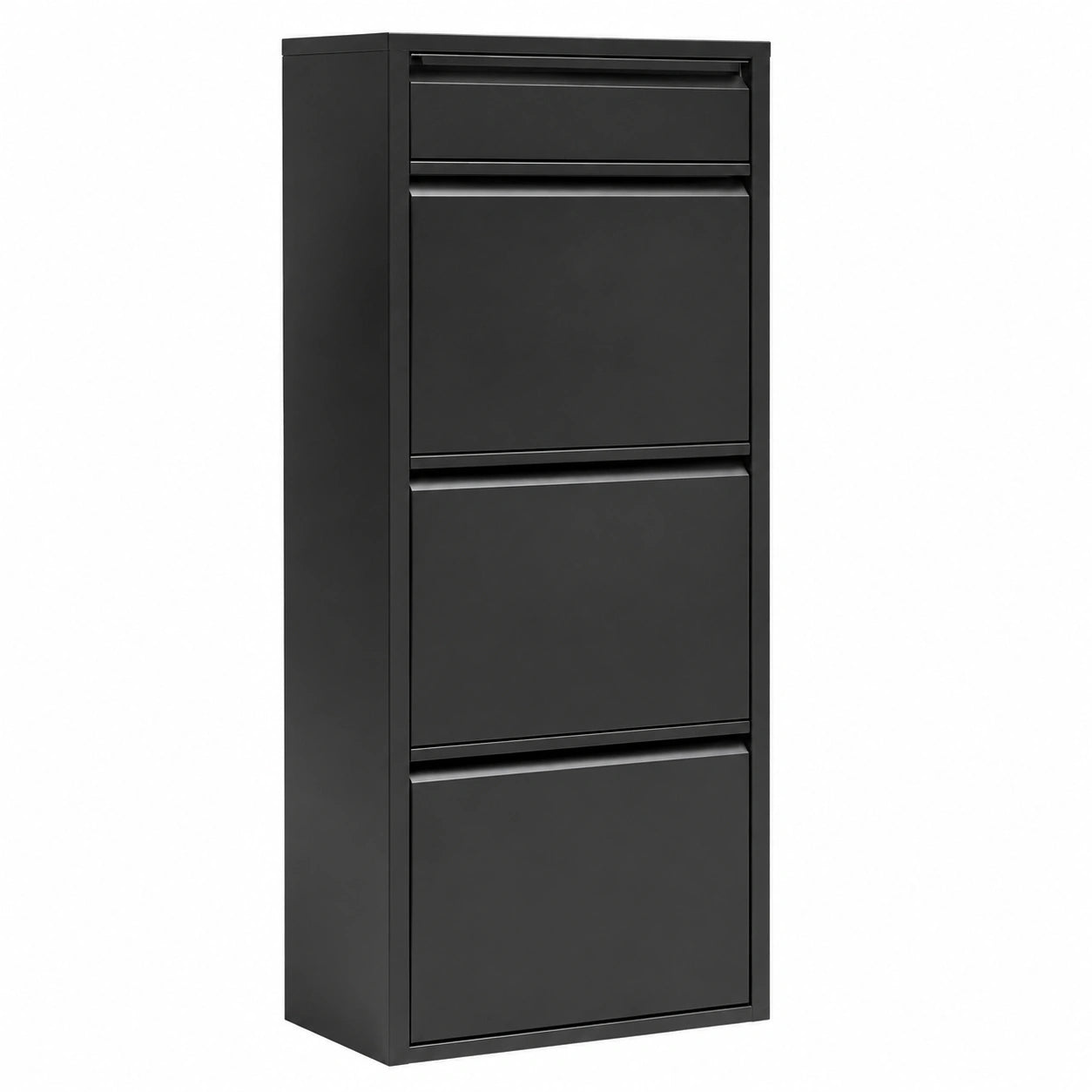 Meuble ¨¤ Chaussures Noir ¨¤ 4 Compartiments Pliants pour 6 Paires