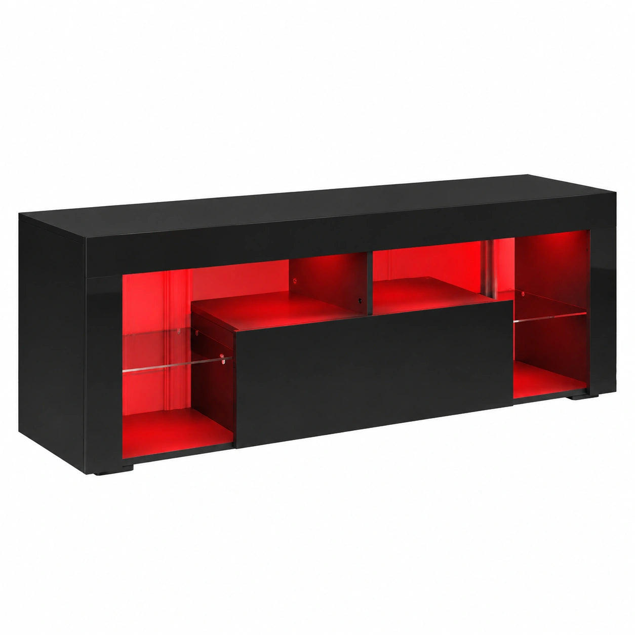 Meuble TV LED avec ¨¦clairage r¨¦glable et capacit¨¦ 40 kg