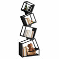 ¨¦tag¨¨re Haute en M¨¦tal ¨¤ 5 Niveaux, 180 cm, Design G¨¦om¨¦trique, Noir, pour Salon ou Bureau