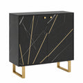 Buffet de Rangement Moderne avec ¨¦tag¨¨re R¨¦glable et Pieds en M¨¦tal