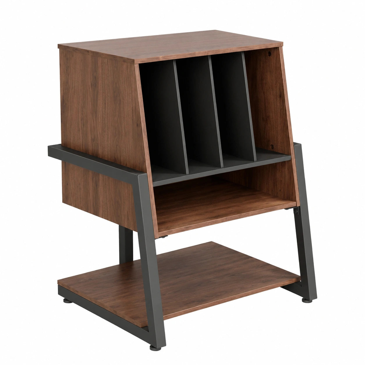 Meuble de Rangement Vinyle avec 4 ¨¦tag¨¨res, Capacit¨¦ 120 Disques, Charge 50 kg