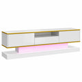 Meuble TV moderne avec ¨¦clairage LED et rangement fonctionnel