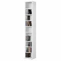 ¨¦tag¨¨re de Rangement pour DVD avec 12 Compartiments Ajustables - Blanc