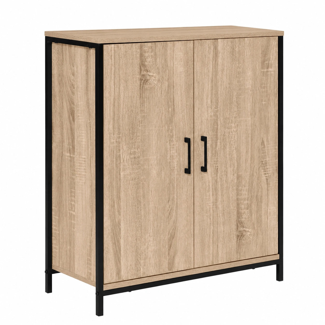 Armoire Basse 2 Portes Style Industriel