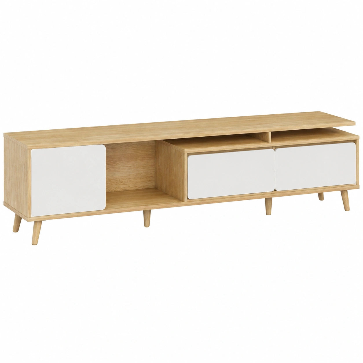 Table TV Extensible avec Rangement et Design Moderne