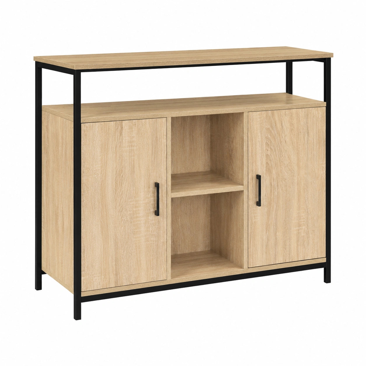 Buffet industriel 2 portes avec ¨¦tag¨¨res 100 cm
