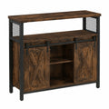 Buffet industriel avec portes coulissantes et rangement