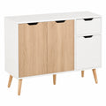 Buffet scandinave avec tiroir coulissant et placards