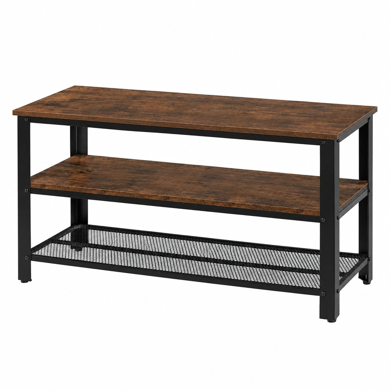 Meuble TV en bois avec ¨¦tag¨¨res ouvertes pour salon ou chambre