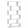 ¨¦tag¨¨re ¨¤ 6 niveaux avec rangement, cloison s¨¦parateur pour salon et bureau, blanc
