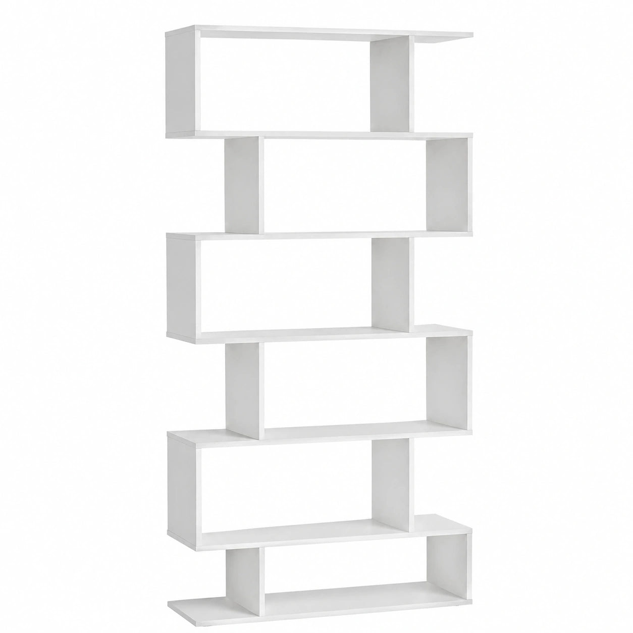 ¨¦tag¨¨re ¨¤ 6 niveaux avec rangement, cloison s¨¦parateur pour salon et bureau, blanc