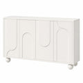 Armoire de Rangement Polyvalente 4 Portes avec ¨¦tag¨¨res R¨¦glables