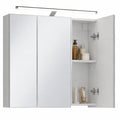 Armoire de Salle de Bain Murale Moderne avec Portes Miroirs et ¨¦clairage