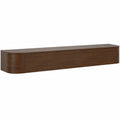 Meuble TV mural avec rangements et ¨¦clairage LED, 160 cm, marron
