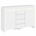 Buffet Moderne avec ¨¦clairage LED et Rangements Multiples pour Salon