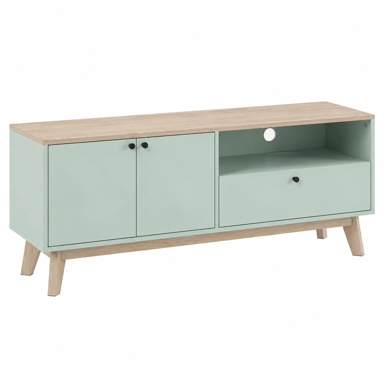 Meuble TV Moderne avec Rangement Flexible pour Salon