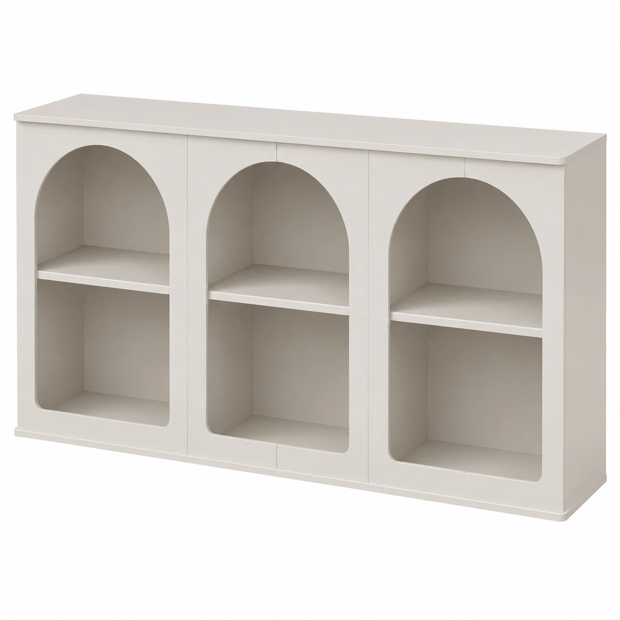 Buffet moderne avec compartiments ouverts et arcs d¨¦coratifs