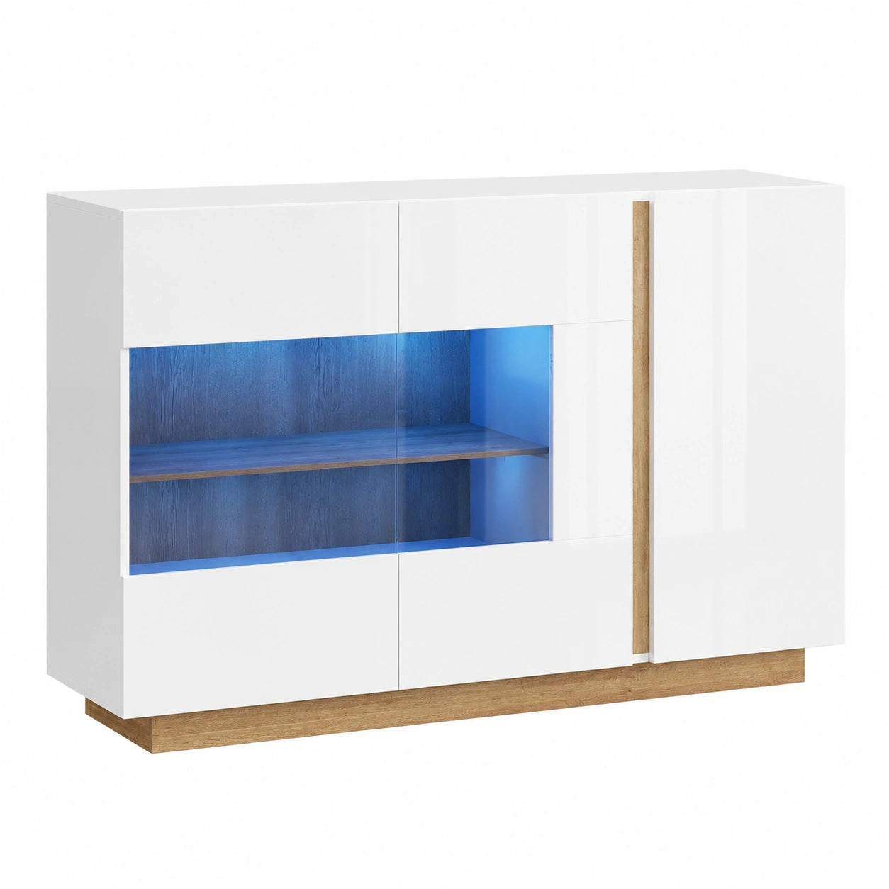 Buffet de Salon Moderne avec ¨¦clairage LED et Rangement