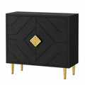 Buffet moderne 2 portes avec design g¨¦om¨¦trique en relief, armoire multifonction pour salon, cuisine et chambre, 4 couleurs disponibles