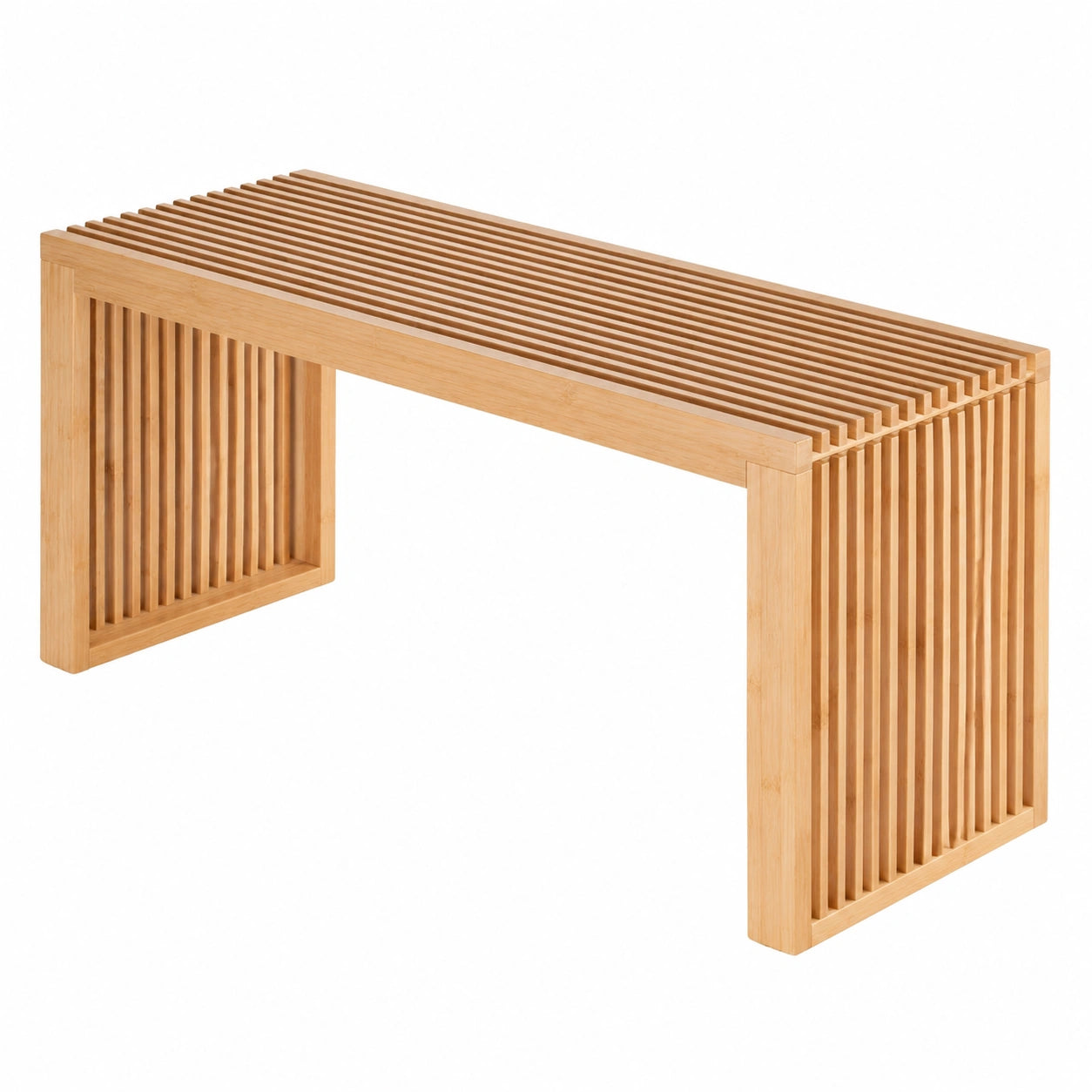 Banc multifonction en bambou pour int¨¦rieur, dimensions 90x33x43cm