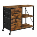 Caisson de Bureau ¨¤ Roulettes avec Chargeur et Rangement Multifonction